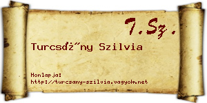 Turcsány Szilvia névjegykártya