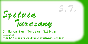 szilvia turcsany business card